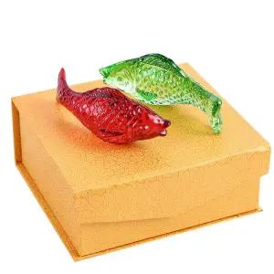 정원 마스코트 사무실 반짝이는 유리 장식 매력 물고기