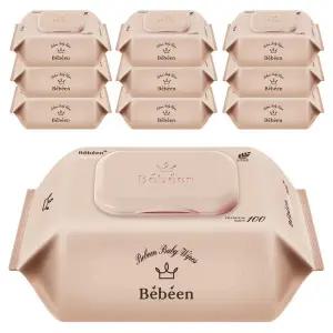 베베앙 오리지널 플러스 아기물티슈 캡형 100매 10팩 434955