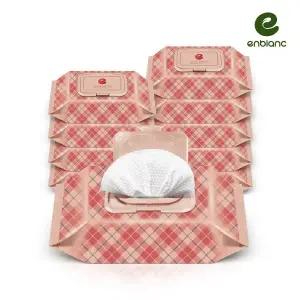 60평량 앙블랑 아기물티슈 체크 레드 80매X10팩 434967