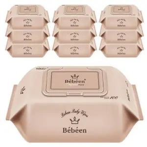 베베앙 부드러운 전성분 EWG 1등급 유해화학성분 11가지 불검출 아기물티슈_캡형 100매 10팩 434981