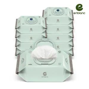 앙블랑 물티슈 50평량 앙블랑 아기물티슈 스카이 블루 캡형 100매X10팩 434984