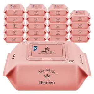 베베앙 시그니처 물티슈 100매 20팩 대용량 캡형 아기물티슈 435015