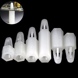 M3 M4 나일론 스탠드 오프 포스트 PCB 컴퓨터 마더 보드 회로 기판 고정 클립 기둥 스페이서 용 육각형 나