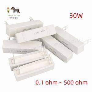 5% SQP 시멘트 저항기 전력 30W 0.1R  500R 1R 2R 3R 3.3R 4R 5R 6R 8R ohm