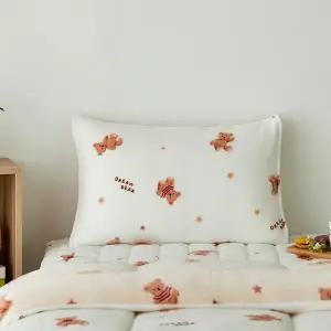 모던하우스 ON 드림베어 플란넬 극세사 베개커버 40x60 아이보리베이지