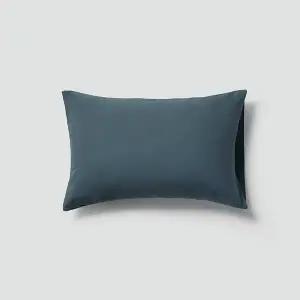 JAJU 코튼 워싱 피그먼트 베개커버_60x40cm_틸블루 J60N904137395