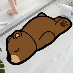 [무료배송] 곰돌이 소프트 규조토 발매트 욕실매트