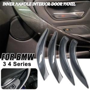 BMW 호환 3 4 시리즈 M3 M4 F30 F34 F36 F32 F33 F80 F82 F83 용 핸들 외부 커버 트림이 탄소 섬유 내부 도