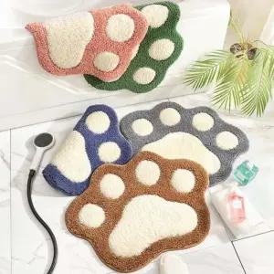 [무료배송] 키밍 발바닥 발매트 극세사 현관 화장실 매트 러그