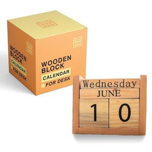 사무실 달력, 선물, 블록 데스크 달력 2026, 랭 캘린더 영구, 우드 오피스 액세서리, 요일별 요일, , 크리스마스 학교
