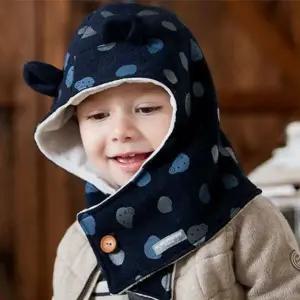 모모프렌즈 아동 후드 워머 방한 모자 니트 겨울 모자