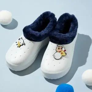 눈덩이 짱구 털실내화 겨울 만능화 생산 실내화