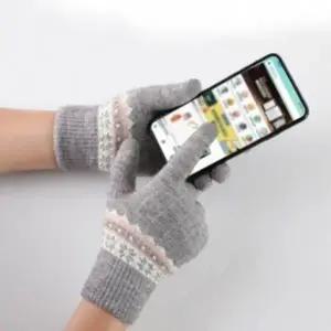 ( )눈꽃 니트 장갑 따뜻한 겨울 여성 보온 터치 스마트 스마트폰 휴대폰