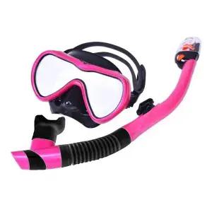 핑크 세트 아로아 고급 잠수경 스노쿨링