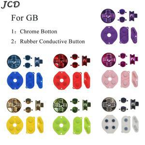 JCD 1set GB DMG A B 버튼 호환  GameBoy Classic 고무 전도성 D 패드 DIY 크롬 교체 호환