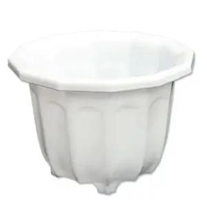 플라스틱화분 흰색PVC화분 플라스틱 PVC12각화분 흰색 PVC소재 (WFKBZI9)