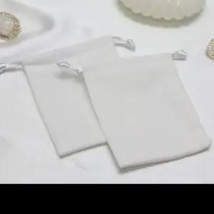 여행용 파우치 더스트백 스웨이드 흰색 스트링 벨벳 휴대용 (WFKCQCQ)