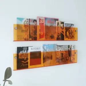 고품질 무타공벽선반 투명옐로우 아크릴디자인선반 800mm 벽부착형 (WFKDC9I)