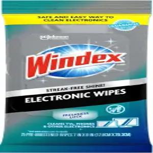 Windex 전자 청소 물티슈 TV 휴대폰 및 기타 제품용 미리 적신 스크린 신선도 잠금 장치로 재봉 가능 25