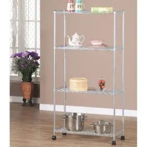 고품질 실버메탈선반 메탈선반 조립식선반 메탈랙 수납선반 4단 (WFKDJ3N)