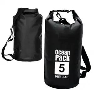 여행용 파우치 오션 블랙 한쪽끈 드라이백 가방 백 여행 수영 비치백 백팩 (WFKE3QW)
