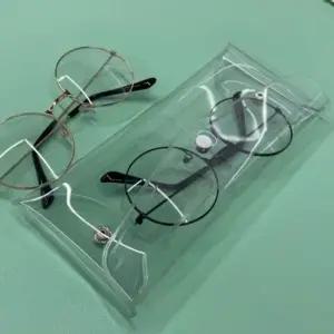 여행용 파우치 비닐 사각 투명 중형 똑딱이 (WFKE404)