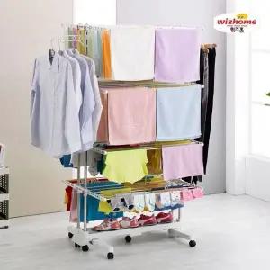 고품질 프리미엄 빨래건조대 위즈홈 8단빨래건조대 더블라인건조대 (WFKDJ3Z)