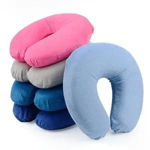 컬러 목베개 X2개 (색상랜덤) 메모리폼 극세사 목쿠션