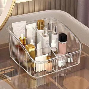 데스크탑 5 그리드 보관 상자 투명 이동식 사다리꼴 아크릴 화장대 가정용 립스틱  정렬