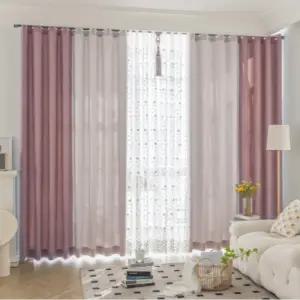 지나송 암막 커튼 침실 아로니아 시크릿 대형 퍼플