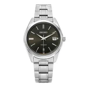 세이코 세이코 남성 메탈 손목 시계 티타늄 데이트 SUR375P1