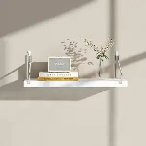 고품질 공간데코 벽선반 (40x15cm) (화이트) 무타공 우드선반 (WFKDVSG)