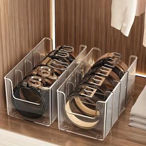 대용량 분할 벨트 랙을 갖춘 12 아크릴 보관 상자 세트 표면 정리를 위해 다용도