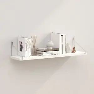 고품질 공간데코 벽선반 (60x15cm) (화이트) 무타공 우드선반 (WFKDVSE)