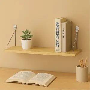 고품질 공간데코 벽선반 (60x15cm) (내추럴우드) 무타공선반 (WFKDVS5)