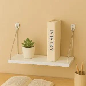 고품질 공간데코 벽선반(30x15cm) (화이트) 무타공 우드선반 (WFKDVSH)