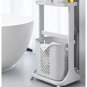 빨래바구니 이동식 세탁 대용량 선반 통 욕실 A (WFKENKS)