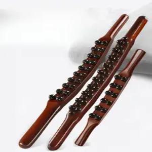 롱 안마 마사지바 괄사 스틱 원목 등 구슬 마사지 전신