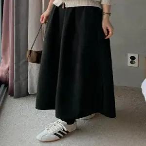 윈터 에델 절개 기모 밴딩 롱 스커트 (2color)
