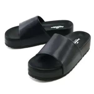 여성 남성 민자 통굽 블랙슬리퍼 근무화 사무실 실내화 (WFKCVYG)