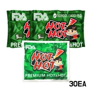 핫앤핫 군용 핫팩 그린 대용량 핫팩 160g 5입 6개 총30개