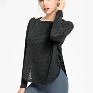 요가상의루즈핏롱슬리브 요가복 상의 애슬레저룩 긴팔긴팔티 의류의 여성 여자 운동 필라테스 헬스의 운동