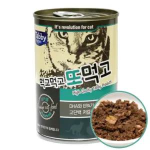 먹고먹고 또먹고 고양이 간식 캔 (헤어볼400gX12개)참치 통조림 습식 대용량 길간식 길냥 길캔