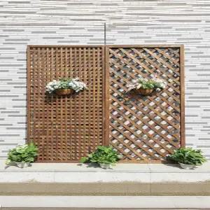 전원주택담장 난간가림막 목재 옥상 원목