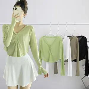 SIS-781 필라폴웨어 투단추티요가복상의 투티셔츠 투티 필라테스 웨어