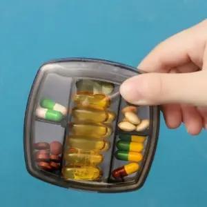 PH 휴대용 영양제통 5칸 약통 케이스 CX006 2개 알통 용통 여행 알보관통 출장 소품 보관함 악세사리 부자
