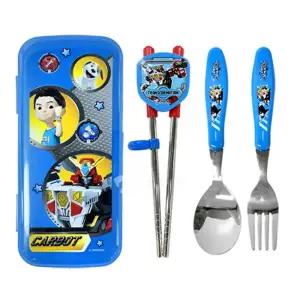 헬로카봇 무소음 교정젓가락 풀세트 402139연습 아이 밥상교육 교육용 귀여운 연습용