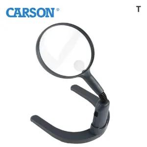 카슨 LED스탠드돋보기 2배 초점3.5 GN-55휴대용확대경 휴대용 손돋보기 잡이 관찰 어린이