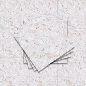 국산 접착식 데코타일 보티치노테라조 31 x 31cm실내인리어 주방및보수 바닥 점착형 인리어 베란다시공 사