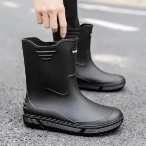 심플 베이직 남성용 3컬러 레인부츠 방수 장화 작업용패션 장마철 장마철화 텃밭 설겆이 숏부츠 작업용